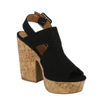 WOMAN'S SHOES BLACK SUEDE HEELS GAVIN-43