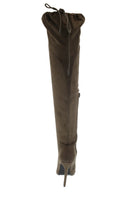 WOMAN'S SHOES TAUPE SUEDE BOOTS GISELE-8