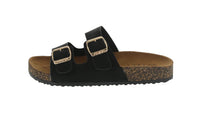 WOMAN'S SHOES BLACK NUB SANDALS GLORY-100