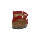 WOMAN'S SHOES RED SUEDE SANDALS GLORY-100