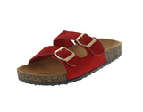 WOMAN'S SHOES RED SUEDE SANDALS GLORY-100