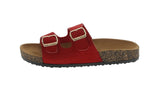 WOMAN'S SHOES RED SUEDE SANDALS GLORY-100