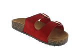 WOMAN'S SHOES RED SUEDE SANDALS GLORY-100