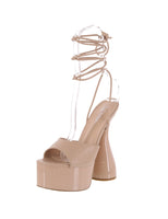 WOMAN'S SHOES NUDE PAT/PU HEELS GOGO-4