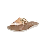 WOMAN'S SHOES DUSTY ROSE CLEAR SANDALS GOURMET