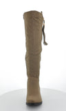 WOMAN'S SHOES DK TAUPE SUEDE BOOTS GRETA-1