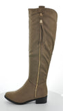 WOMAN'S SHOES DK TAUPE SUEDE BOOTS GRETA-1