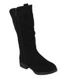 KID'S SHOES BLACK SUEDE BOOTS GRETA-1K