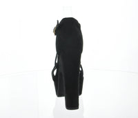 WOMAN'S SHOES BLACK SUEDE HEELS GUZMAN