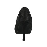 WOMAN'S SHOES BLACK GLITTER HEELS H68-001