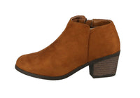 KID'S SHOES TAN SUEDE BOOTIES HALO-1K