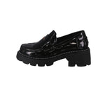 WOMAN'S SHOES BLACK PAT MONOLITH HANDLE-3