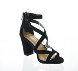 WOMAN'S SHOES BLACK SUEDE HEELS HANNAH-66