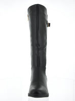 WOMAN'S SHOES BLACK PU BOOTS HARMONIE-1