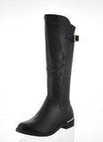 WOMAN'S SHOES BLACK PU BOOTS HARMONIE-1