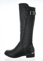 WOMAN'S SHOES BLACK PU BOOTS HARMONIE-1