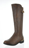 WOMAN'S SHOES BROWN PU BOOTS HARMONIE-1