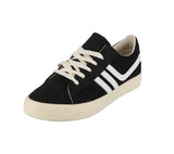 WOMAN'S SHOES BLACK SUEDE TENNIS SNEAKERS HAVANA