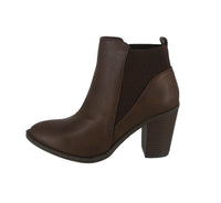 WOMAN'S SHOES BROWN PU BOOTIES HEATHER-5