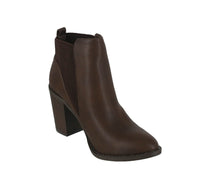 WOMAN'S SHOES BROWN PU BOOTIES HEATHER-5