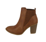 WOMAN'S SHOES TAN PU BOOTIES HEATHER-5