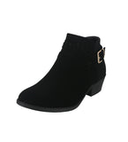 WOMAN'S SHOES BLACK SUEDE BOOTIES HEBE-1