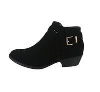 WOMAN'S SHOES BLACK SUEDE BOOTIES HEBE-1