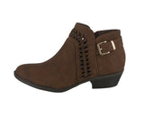 WOMAN'S SHOES BROWN PU BOOTIES HEBE-1