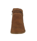 WOMAN'S SHOES TAN PU BOOTIES HEBE-1