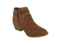 WOMAN'S SHOES TAN PU BOOTIES HEBE-1