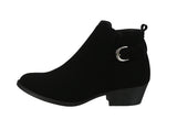 WOMAN'S SHOES BLACK SUEDE BOOTIES HEBE-6