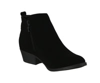 WOMAN'S SHOES BLACK SUEDE BOOTIES HEBE-6