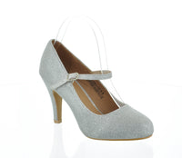 WOMAN'S SHOES SILVER GLITTER HELS HELENA-13