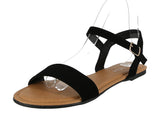 WOMAN'S SHOES BLACK SUEDE SANDALS HILDA-5