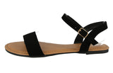 WOMAN'S SHOES BLACK SUEDE SANDALS HILDA-5