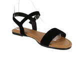 WOMAN'S SHOES BLACK SUEDE SANDALS HILDA-5