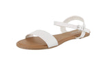 WOMAN'S SHOES WHITE PU LEATHER SANDALS HILDA-5