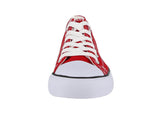 MEN'S SHOES RED FABRIC TENNIS SNEAKERS HM-4818M