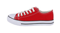 MEN'S SHOES RED FABRIC TENNIS SNEAKERS HM-4818M