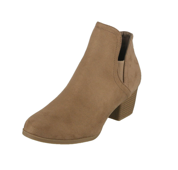 WOMAN'S SHOES TAUPE SUEDE BOOTIES HOLLAND