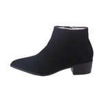 WOMAN'S SHOES BLACK NUB BOOTIES HYDE-58