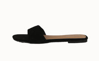 WOMAN'S SHOES BLACK NUB SANDALS IKE-1