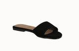 WOMAN'S SHOES BLACK NUB SANDALS IKE-1