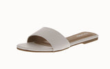 WOMAN'S SHOES WHITE PU LEATHER SANDALS IKE-1