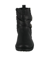 WOMAN'S SHOES BLACK PU BOOTIES INTENT-04