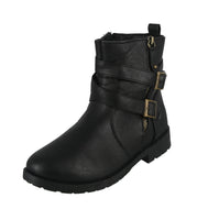 WOMAN'S SHOES BLACK PU BOOTIES INTENT-04