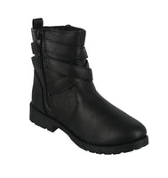 WOMAN'S SHOES BLACK PU BOOTIES INTENT-04