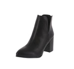 WOMAN'S SHOES BLACK PU BOOTIES IRIS-27