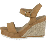 WOMAN'S SHOES CAMEL PU WEDGE ISSUE