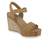 WOMAN'S SHOES CAMEL PU WEDGE ISSUE